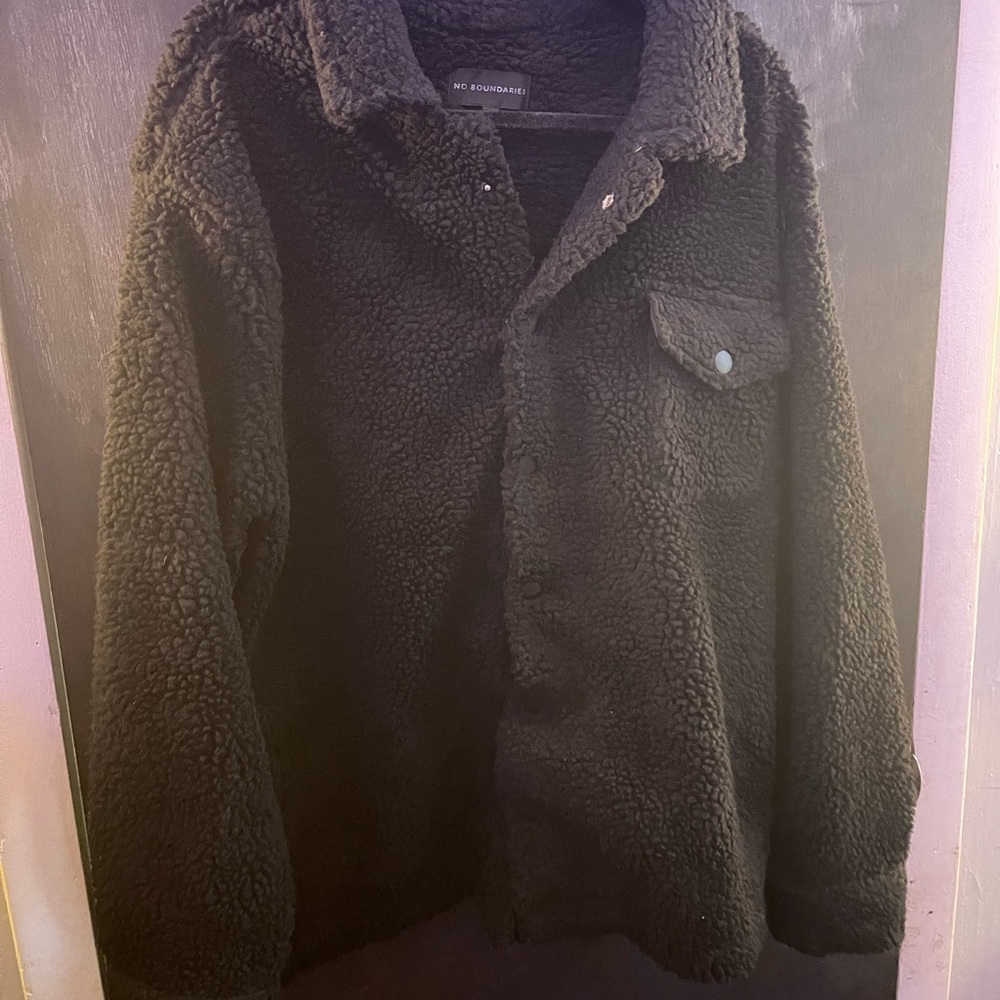 No Boundaries Sherpa Button Up Jacket - image 2